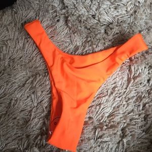 SHEIN Neon orange thong bathing suit bottom